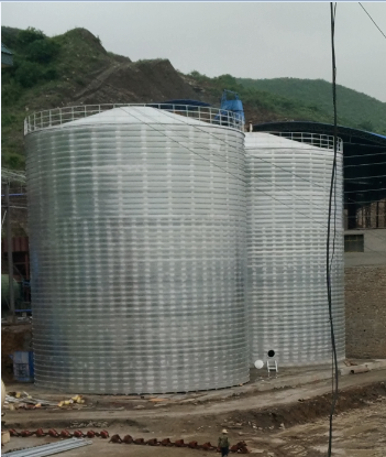 赣州粮食钢板仓的安装全过程不用热焊接